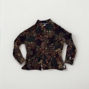 Sag Harbor Womens sz 14 Button up shirt Long sleeve casual Paisley